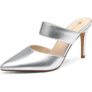 New Bella Women's Sliver Leopard Vintage Stiletto Point Closed Toe Stylish Pump